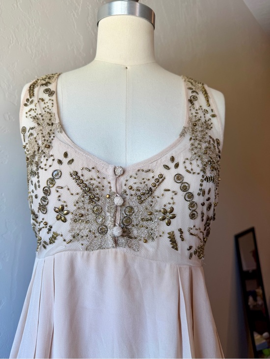Anthropologie Dresses & Skirts - Anthropologie Lil Flickering Silk Beaded Babydoll Style Dress - Large